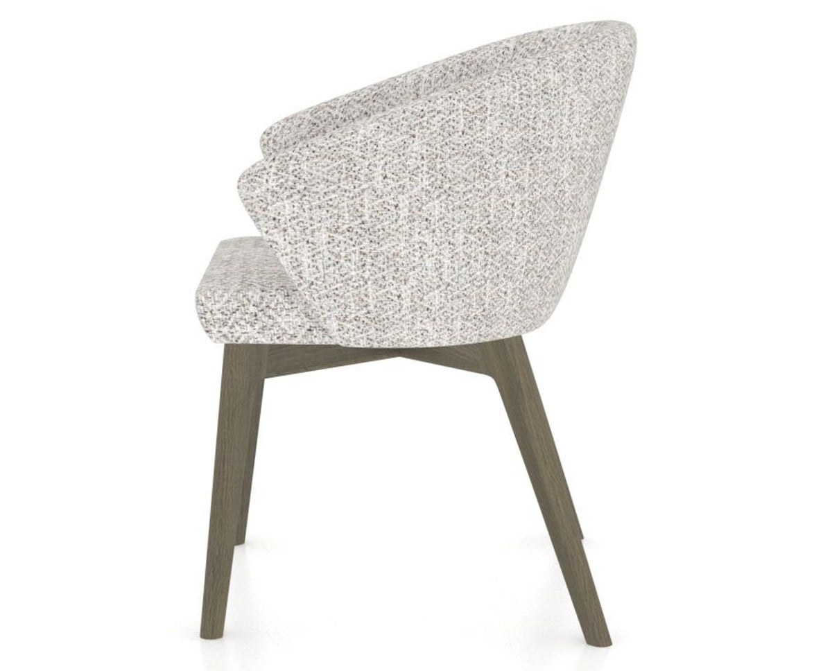 Canadel Downtown Point Dining Chair in Shadow, FP Crypton®, side view