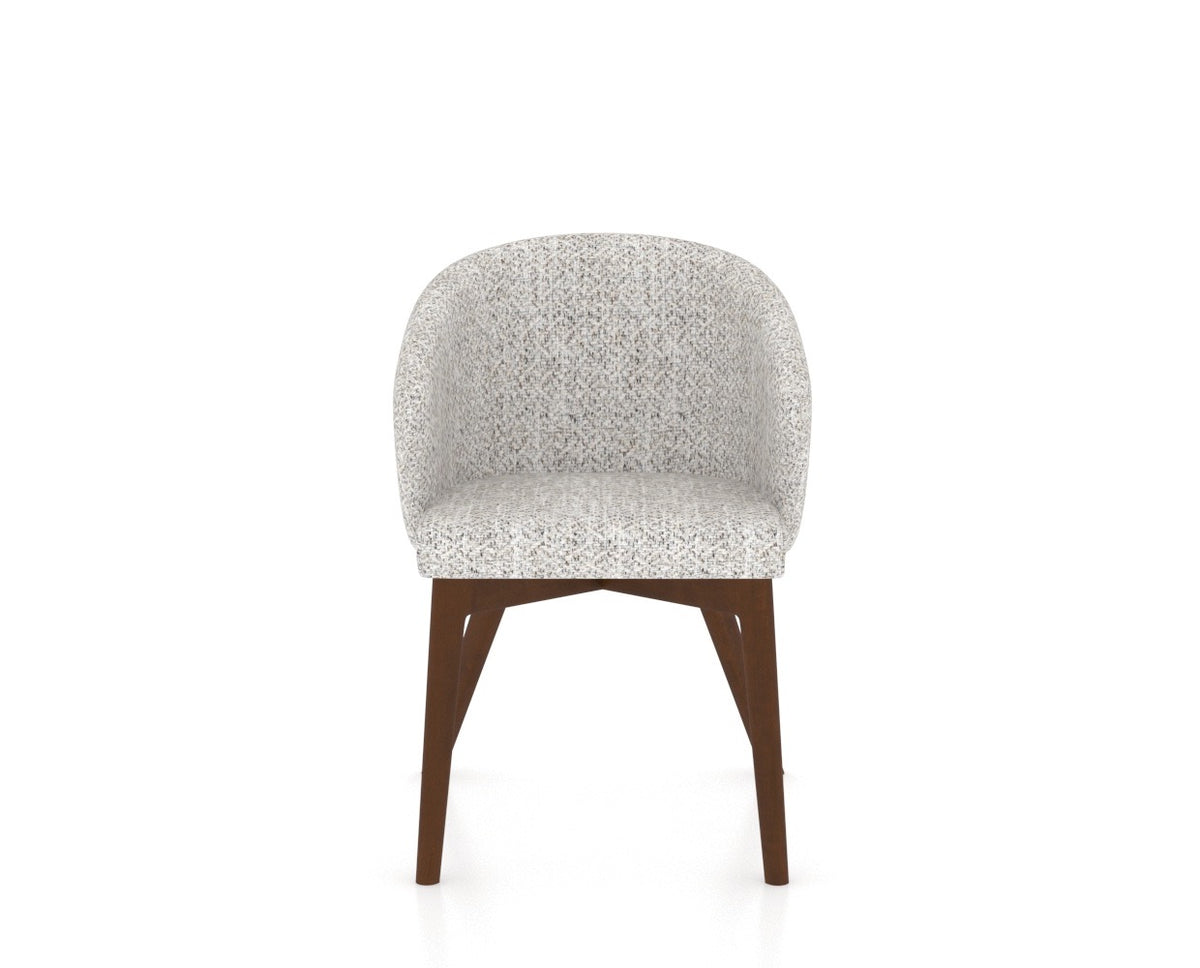 Canadel Downtown Point Dining Chair in Cognac Washed, FP Crypton®, front view