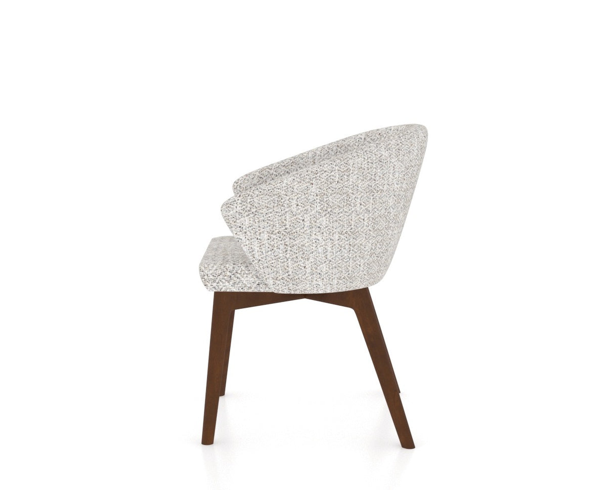 Canadel Downtown Point Dining Chair in Cognac Washed, FP Crypton®, side view