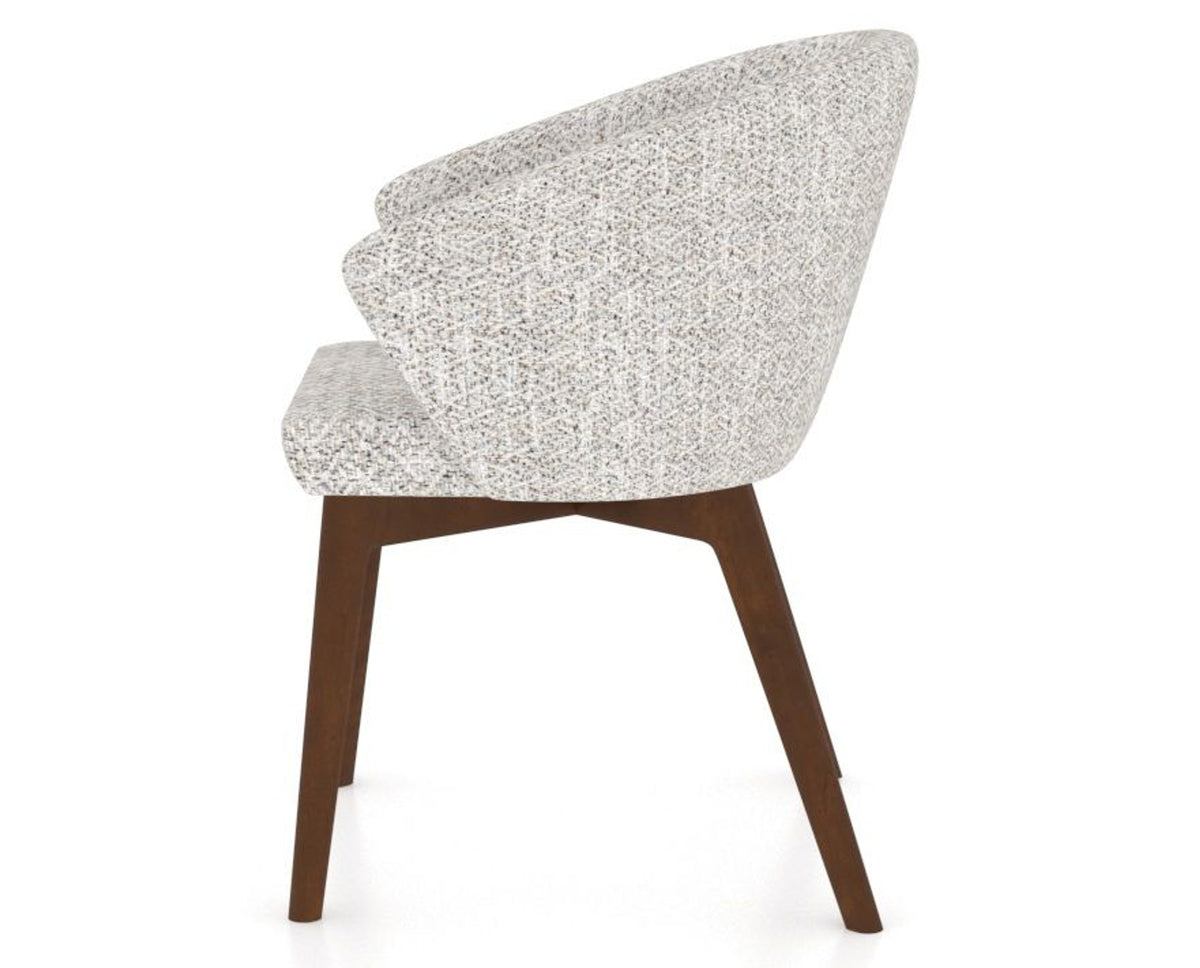 Canadel Downtown Point Dining Chair in Cognac Washed, FP Crypton®, side view
