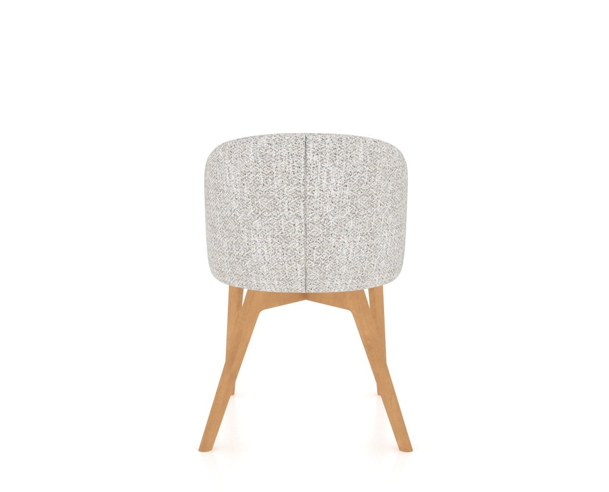Canadel Downtown Point Dining Chair in Caramel Washed, FP Crypton®, back view