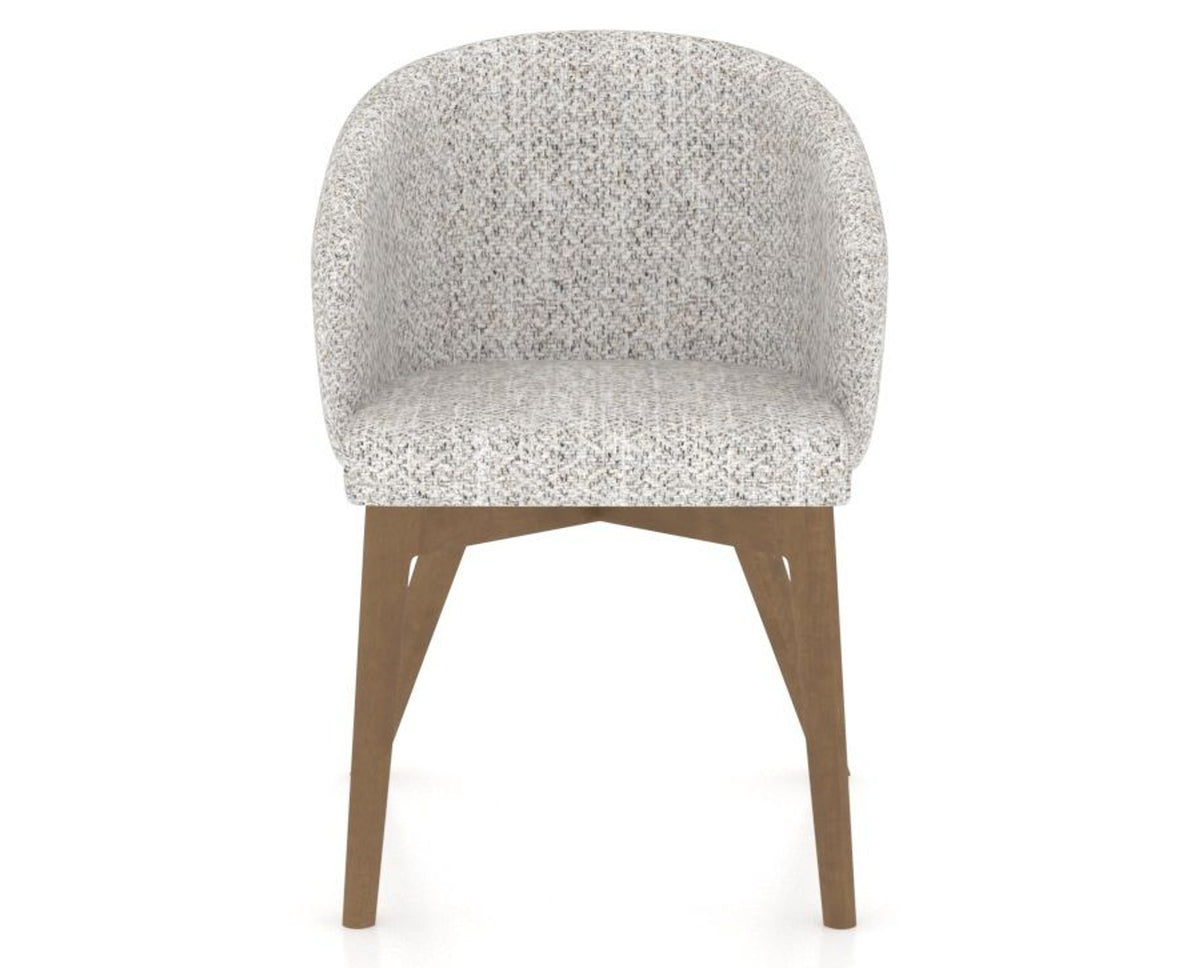 Canadel Downtown Point Dining Chair in Pecan Washed, FP Crypton®, front view