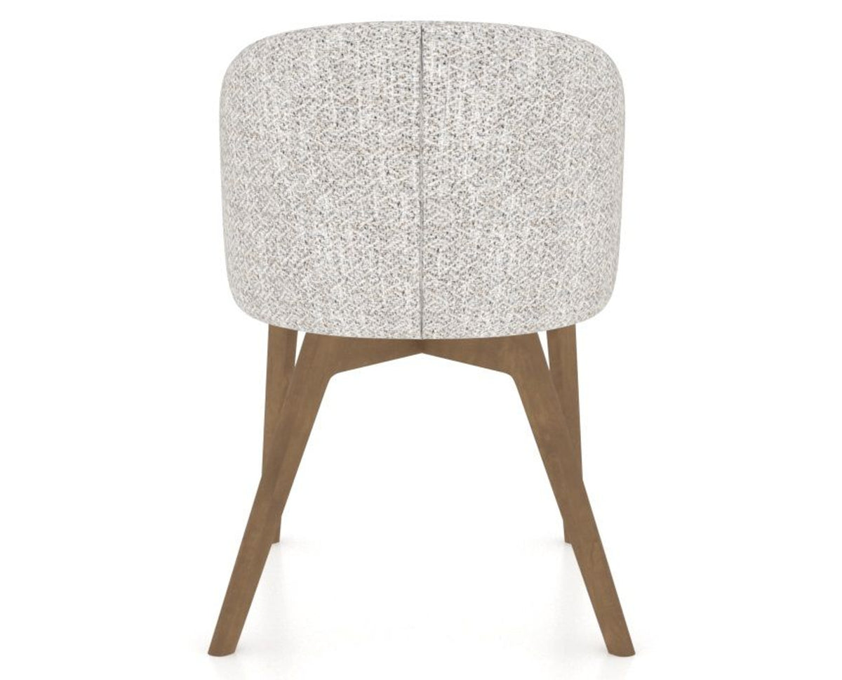Canadel Downtown Point Dining Chair in Pecan Washed, FP Crypton®, back view