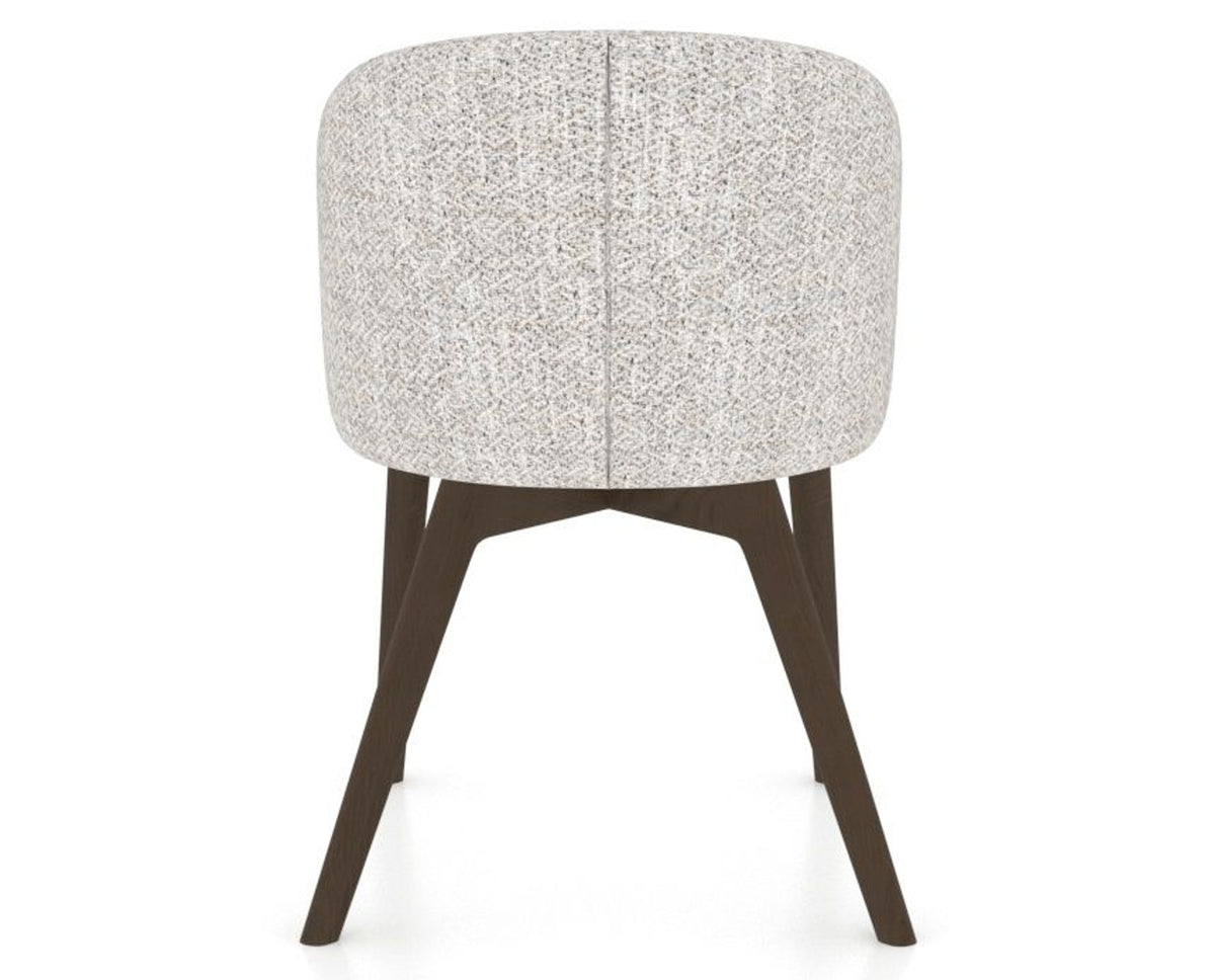 Canadel Downtown Point Dining Chair in Hazelnut Washed, FP Crypton®, back view