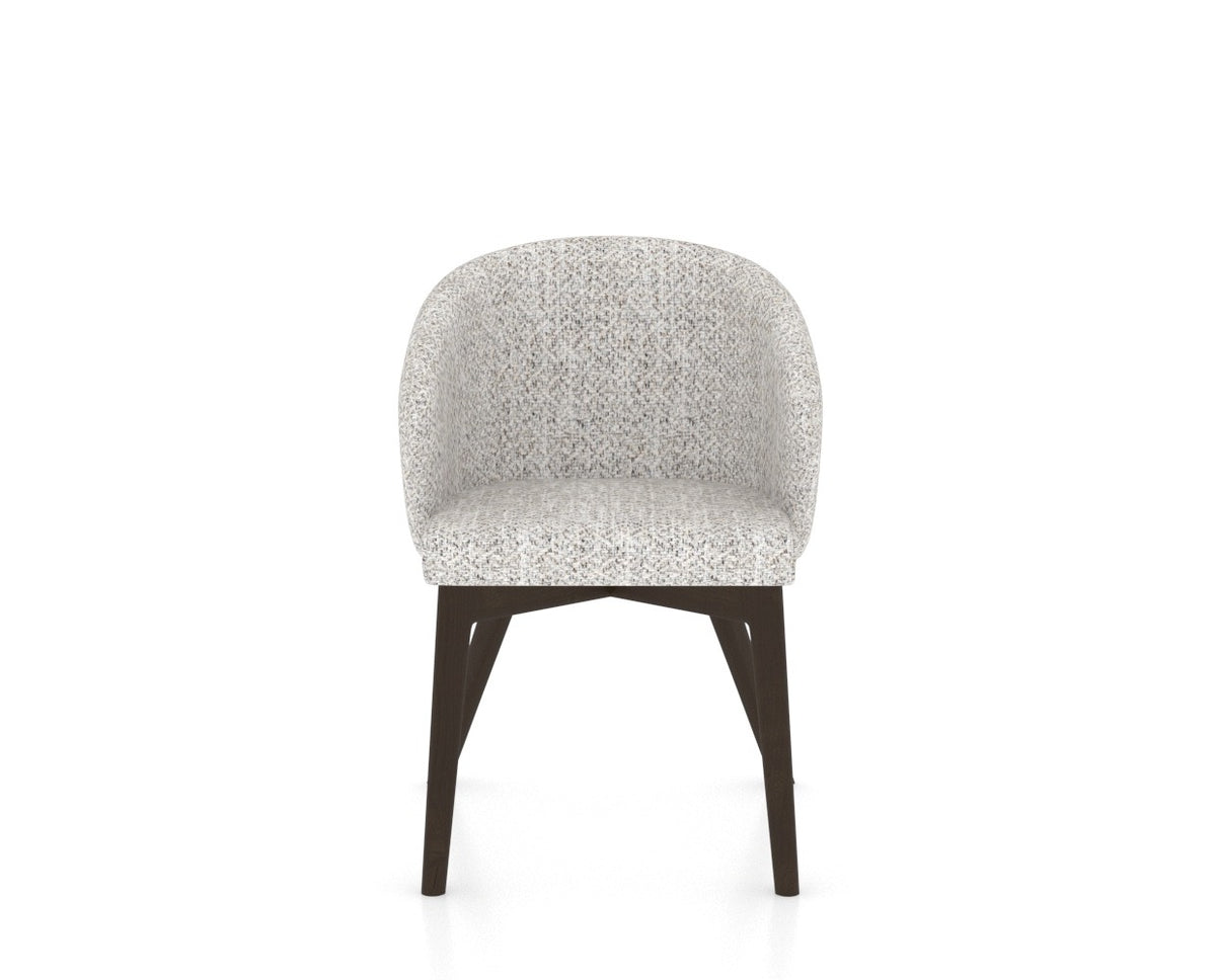 Canadel Downtown Point Dining Chair in Davy's Grey, FP Crypton®, front view