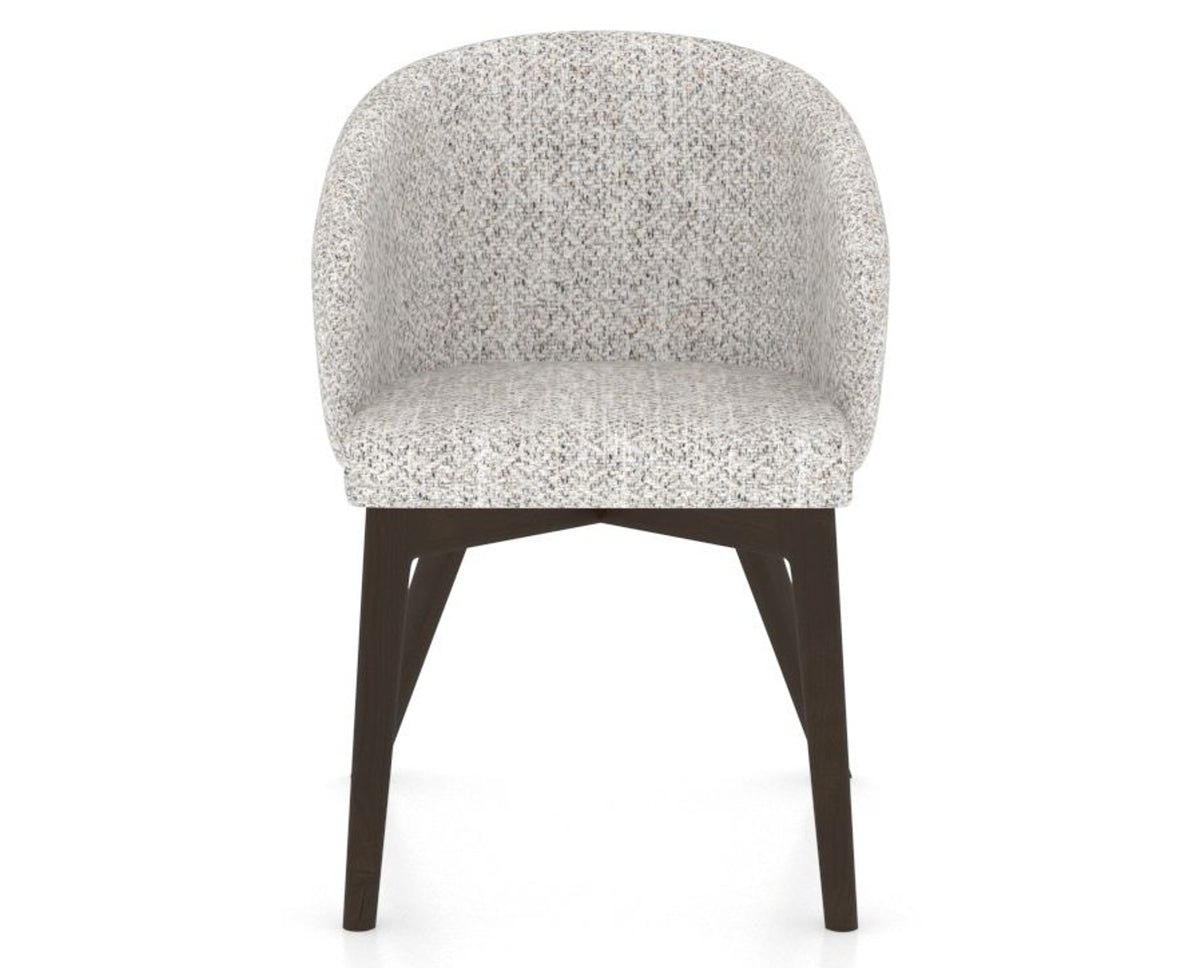 Canadel Downtown Point Dining Chair in Davy's Grey, FP Crypton®, front view