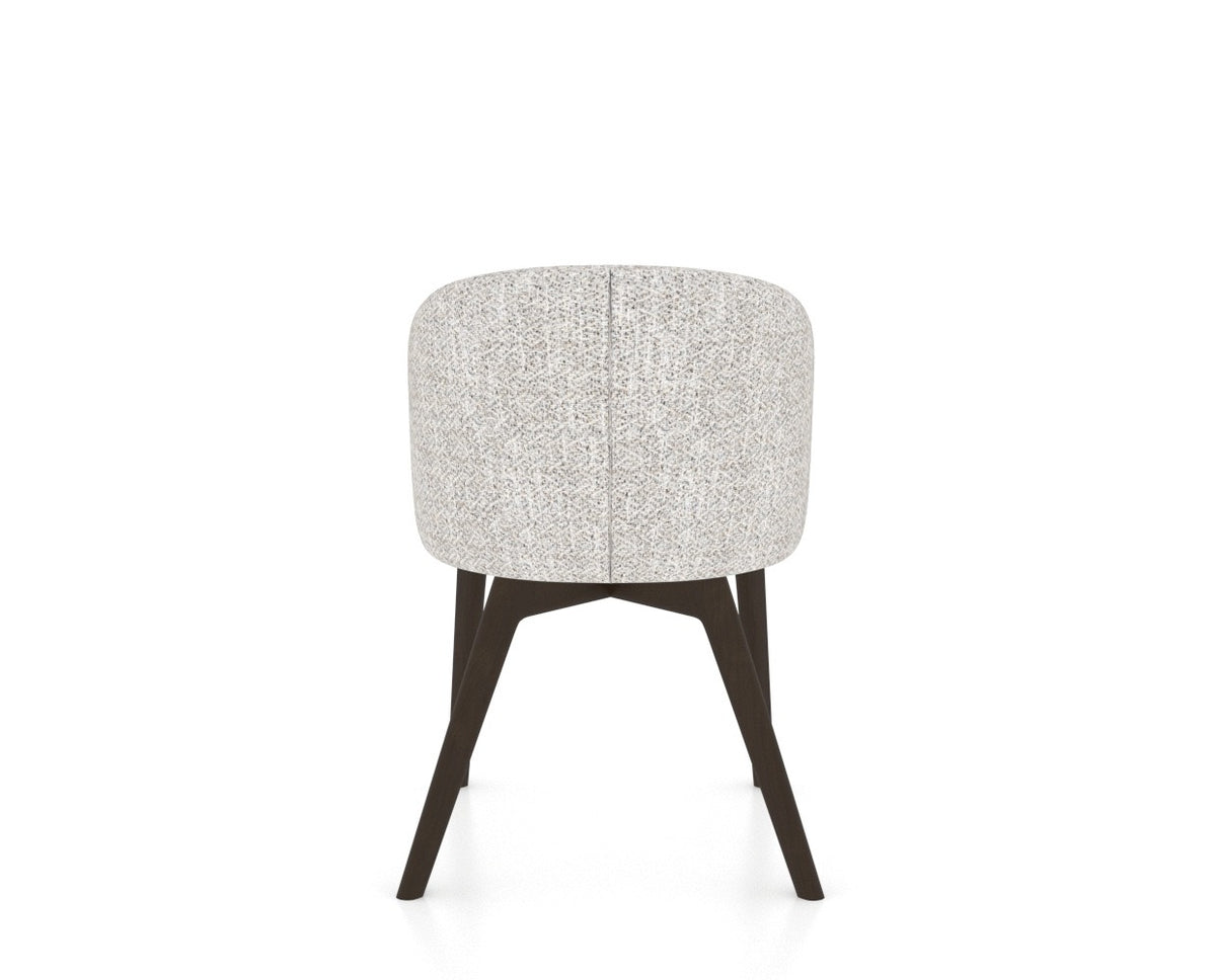 Canadel Downtown Point Dining Chair in Davy's Grey, FP Crypton®, back view