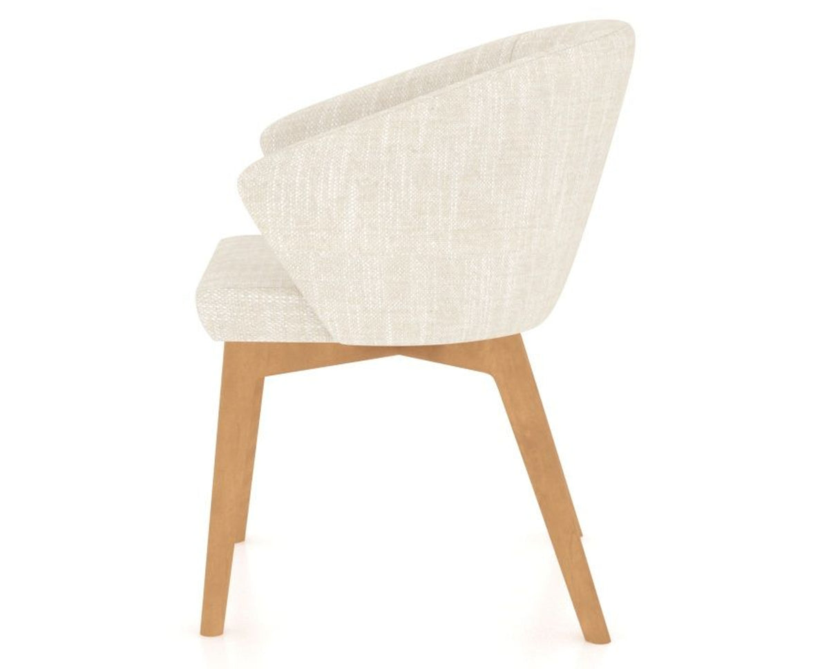 Canadel Downtown Point Dining Chair in Caramel Washed, FT InsideOut®, side view