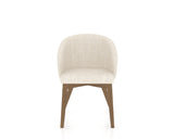 Canadel Downtown Point Dining Chair in Pecan Washed, FT InsideOut®, front view