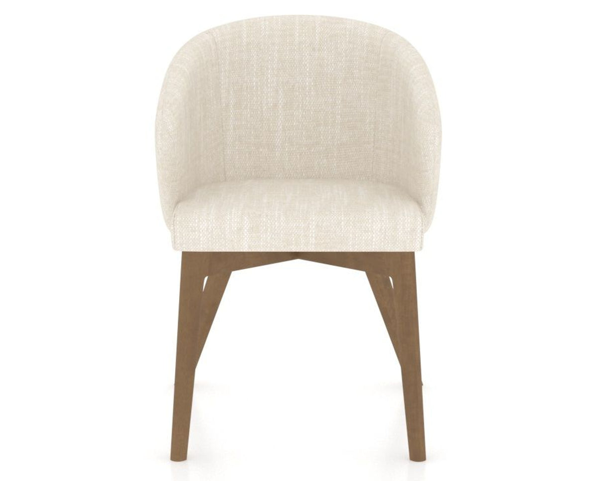 Canadel Downtown Point Dining Chair in Pecan Washed, FT InsideOut®, front view