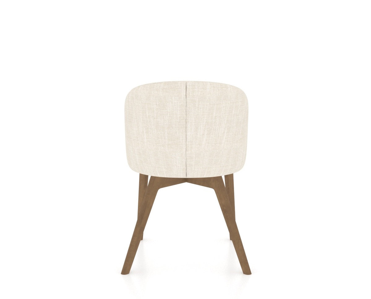 Canadel Downtown Point Dining Chair in Pecan Washed, FT InsideOut®, back view