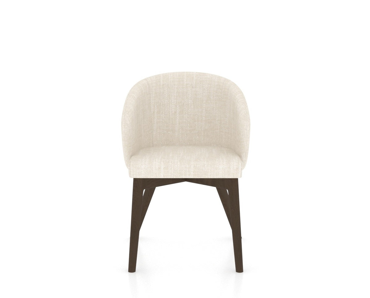 Canadel Downtown Point Dining Chair in Hazelnut Washed, FT InsideOut®, front view