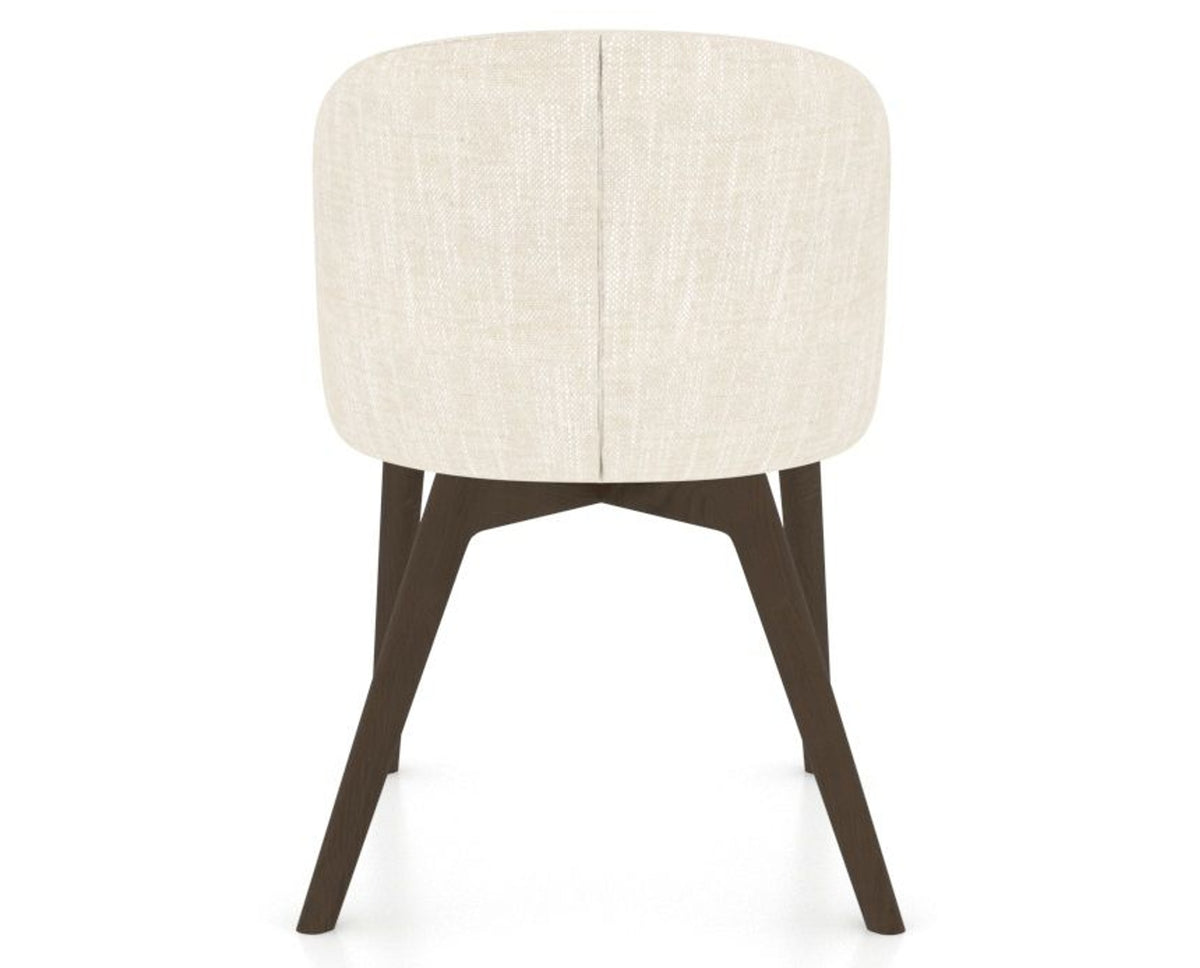 Canadel Downtown Point Dining Chair in Hazelnut Washed, FT InsideOut®, back view