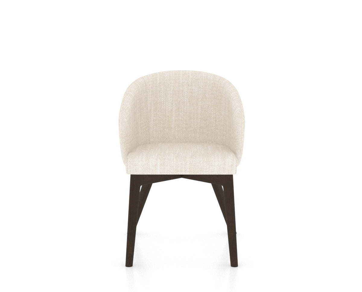 Canadel Downtown Point Dining Chair in Davy's Grey, FT InsideOut®, front view