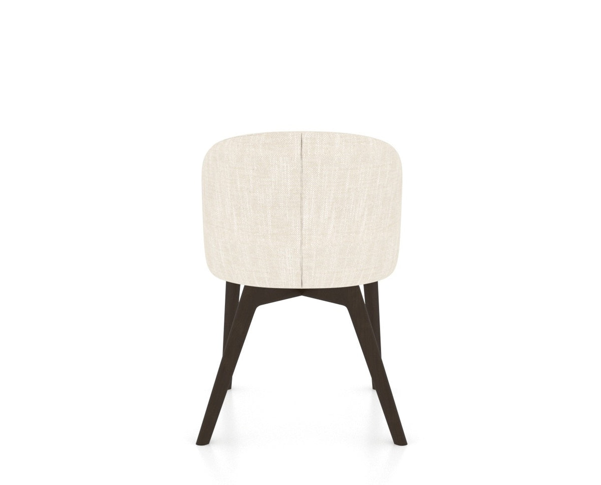 Canadel Downtown Point Dining Chair in Davy's Grey, FT InsideOut®, back view