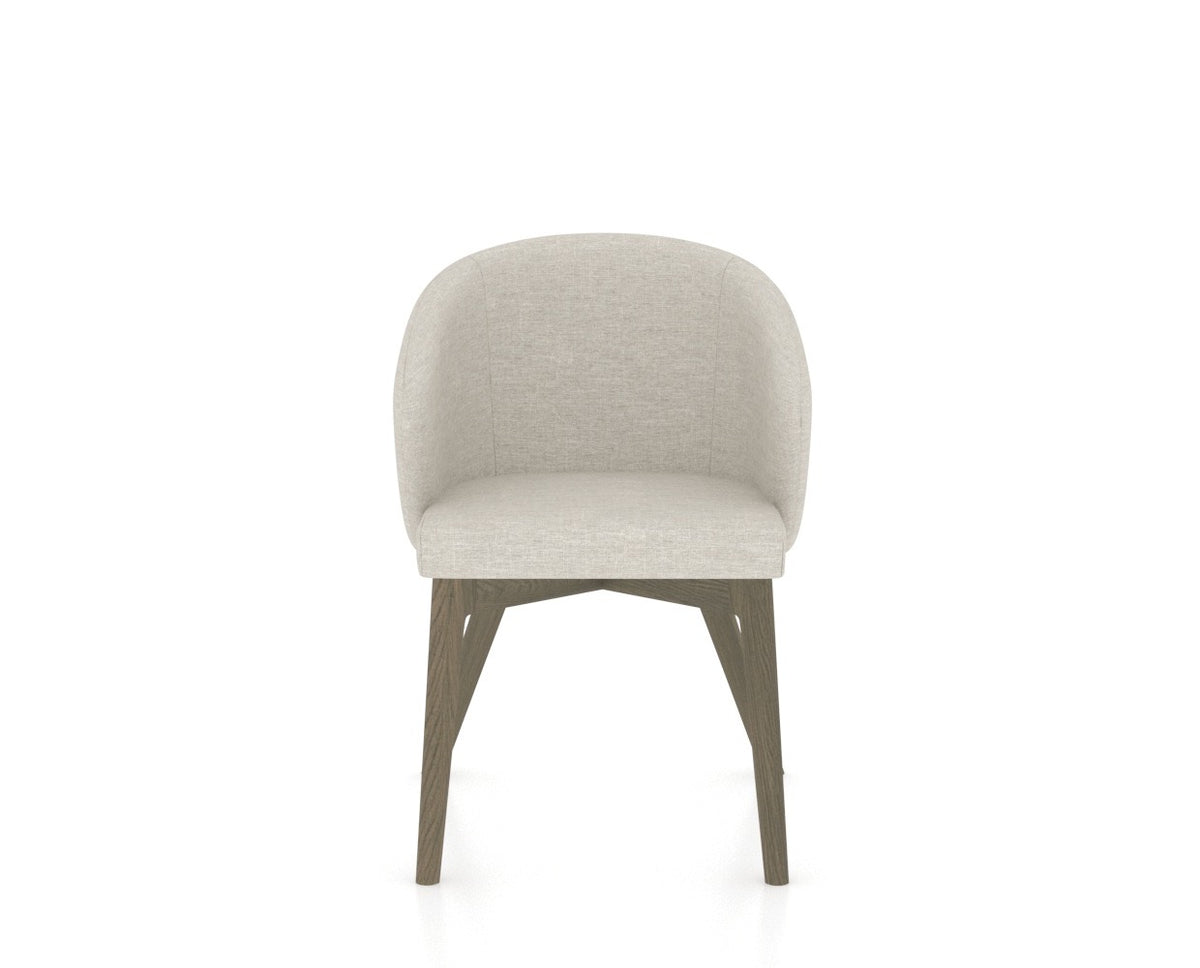 Canadel Downtown Point Dining Chair in Shadow, TB Fabric, front view