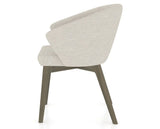 Canadel Downtown Point Dining Chair in Shadow, TB Fabric, side view