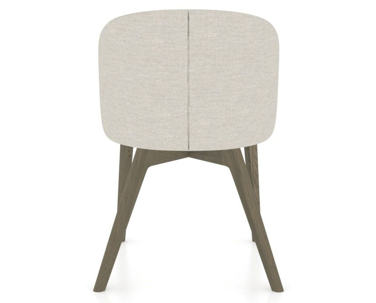 Canadel Downtown Point Dining Chair in Shadow, TB Fabric, back view