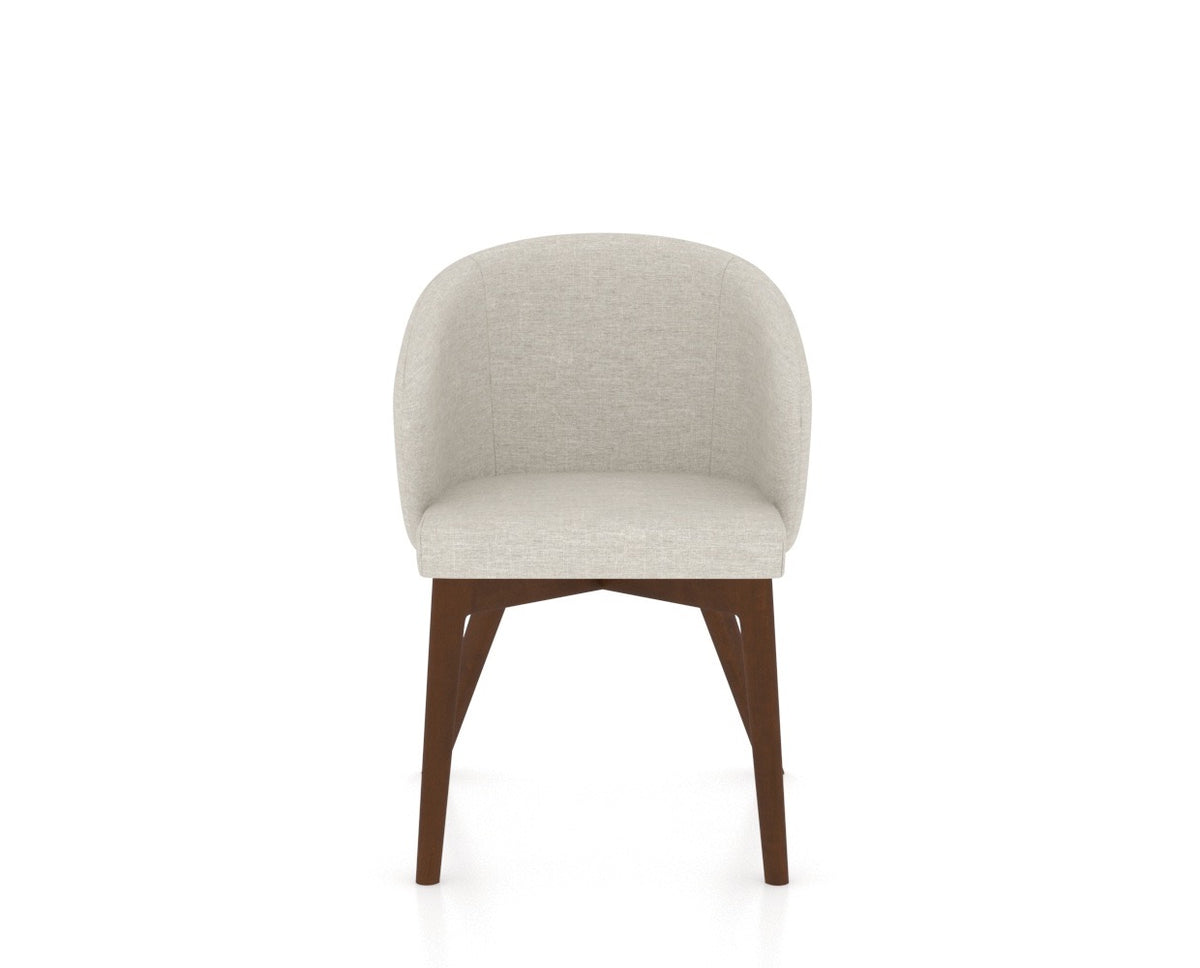 Canadel Downtown Point Dining Chair in Cognac Washed, TB Fabric, front view