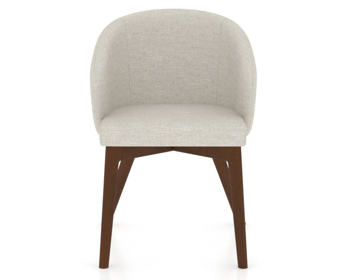 Canadel Downtown Point Dining Chair in Cognac Washed, TB Fabric, front view