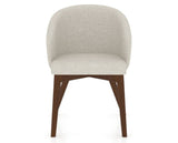 Canadel Downtown Point Dining Chair in Cognac Washed, TB Fabric, front view