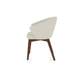 Canadel Downtown Point Dining Chair in Cognac Washed, TB Fabric, side view