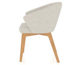Canadel Downtown Point Dining Chair in Caramel Washed, TB Fabric, side view