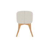 Canadel Downtown Point Dining Chair in Caramel Washed, TB Fabric, back view