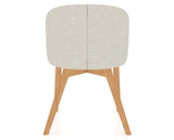 Canadel Downtown Point Dining Chair in Caramel Washed, TB Fabric, back view