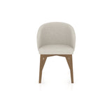 Canadel Downtown Point Dining Chair in Pecan Washed, TB Fabric, front view