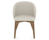 Canadel Downtown Point Dining Chair in Pecan Washed, TB Fabric, front view