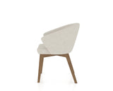Canadel Downtown Point Dining Chair in Pecan Washed, TB Fabric, side view