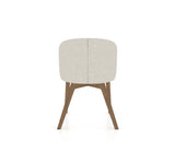 Canadel Downtown Point Dining Chair in Pecan Washed, TB Fabric, back view