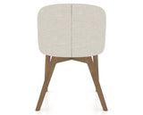 Canadel Downtown Point Dining Chair in Pecan Washed, TB Fabric, back view