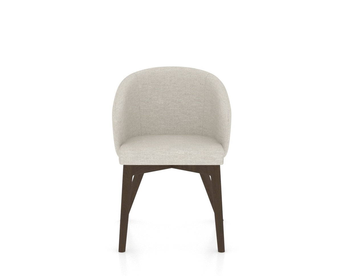 Canadel Downtown Point Dining Chair in Hazelnut Washed, TB Fabric, front view