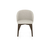 Canadel Downtown Point Dining Chair in Hazelnut Washed, TB Fabric, front view