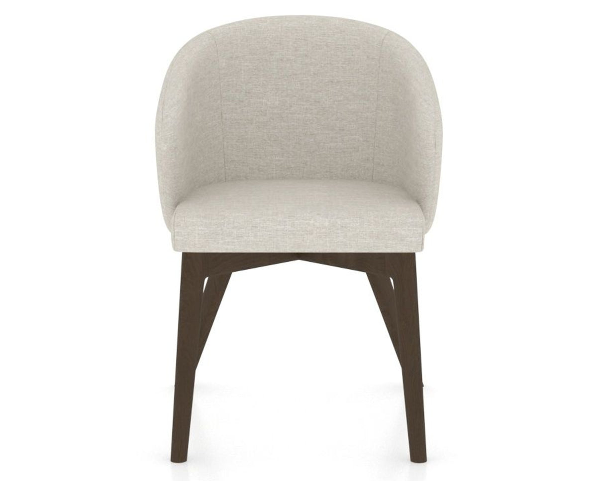 Canadel Downtown Point Dining Chair in Hazelnut Washed, TB Fabric, front view