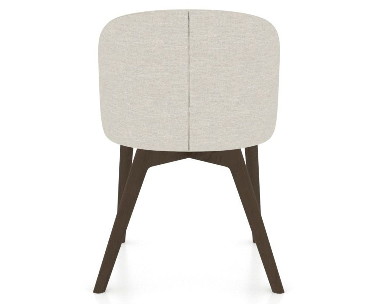 Canadel Downtown Point Dining Chair in Hazelnut Washed, TB Fabric, back view