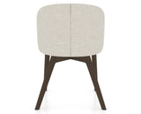 Canadel Downtown Point Dining Chair in Hazelnut Washed, TB Fabric, back view