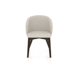 Canadel Downtown Point Dining Chair in Davy's Grey, TB Fabric, front view