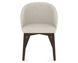 Canadel Downtown Point Dining Chair in Davy's Grey, TB Fabric, front view