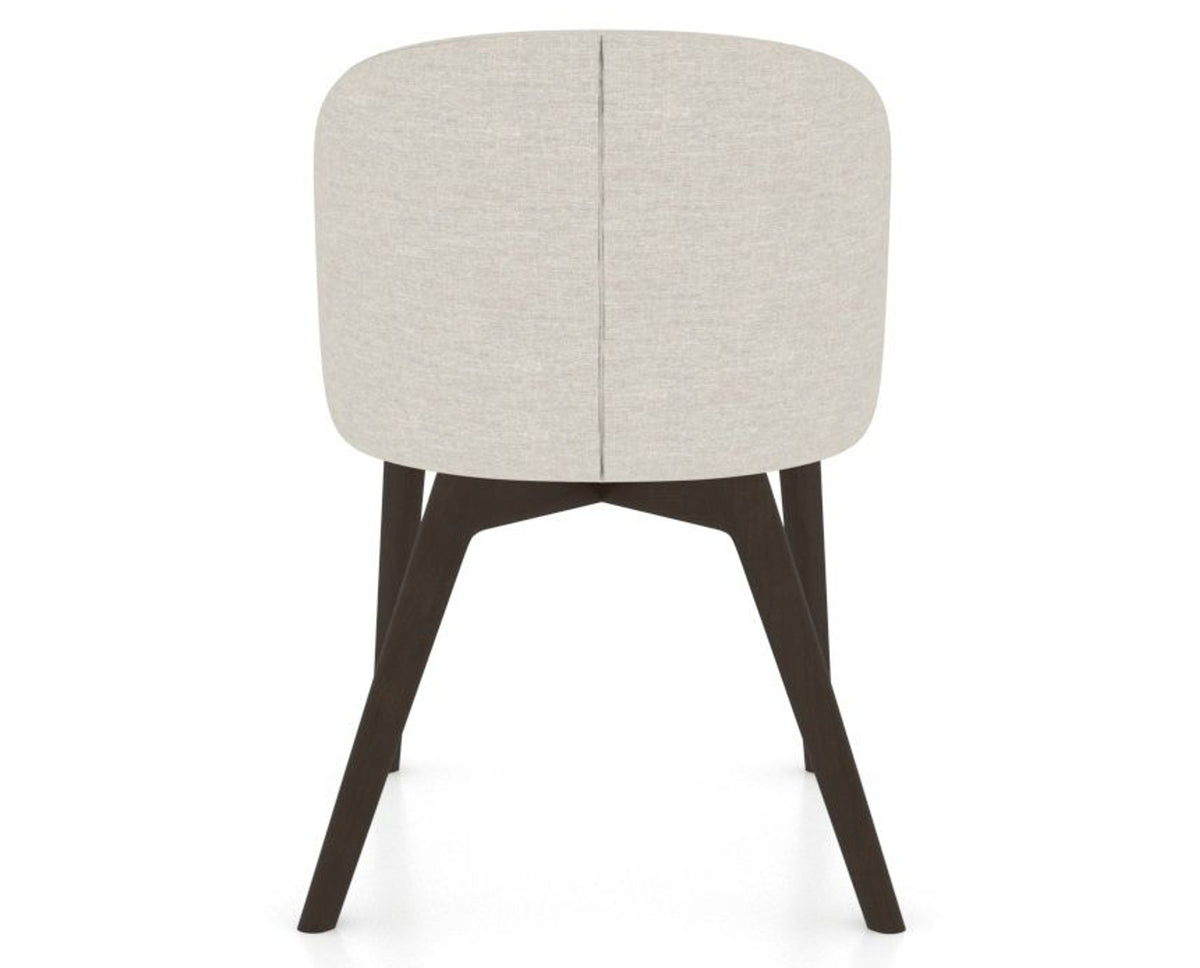 Canadel Downtown Point Dining Chair in Davy's Grey, TB Fabric, back view