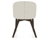 Canadel Downtown Point Dining Chair in Davy's Grey, TB Fabric, back view