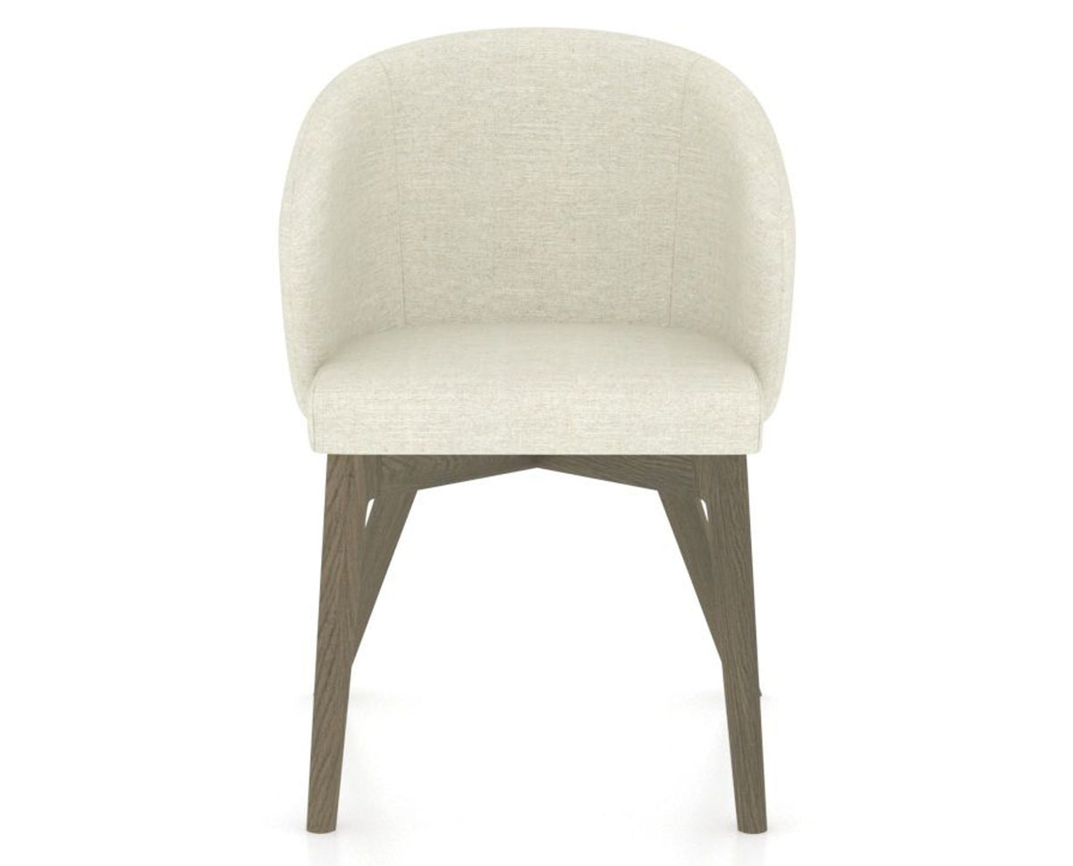 Canadel Downtown Point Dining Chair in Shadow, TW Fabric, front view