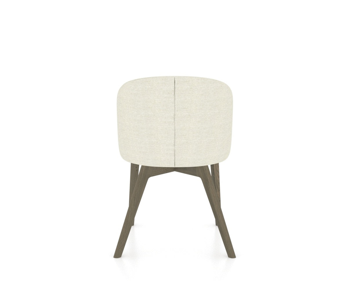 Canadel Downtown Point Dining Chair in Shadow, TW Fabric, back view