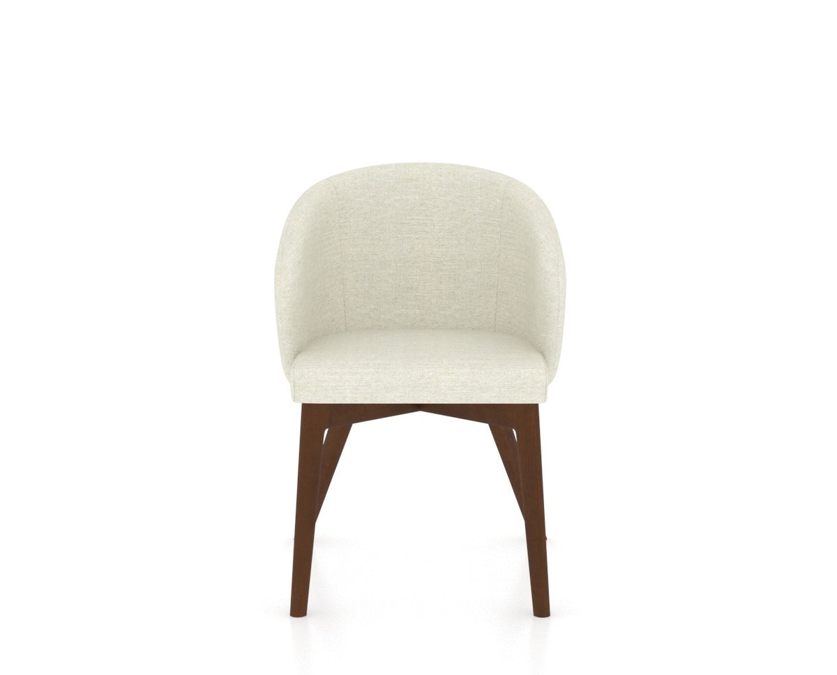 Canadel Downtown Point Dining Chair in Cognac Washed, TW Fabric, front view