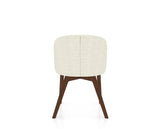 Canadel Downtown Point Dining Chair in Cognac Washed, TW Fabric, back view