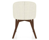 Canadel Downtown Point Dining Chair in Cognac Washed, TW Fabric, back view