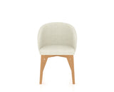 Canadel Downtown Point Dining Chair in Caramel Washed, TW Fabric, front view