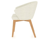 Canadel Downtown Point Dining Chair in Caramel Washed, TW Fabric, side view